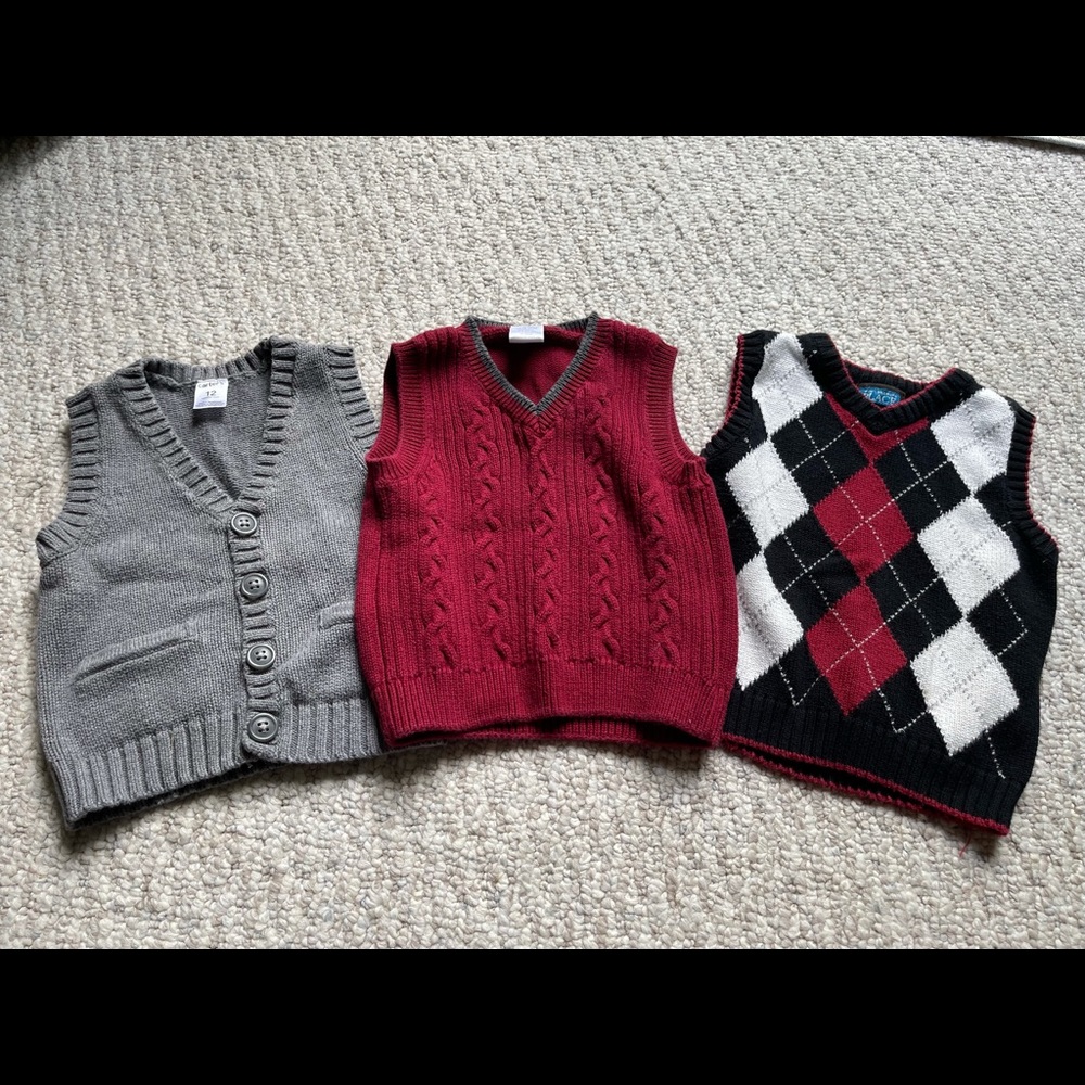 Boys sweater vest bundle